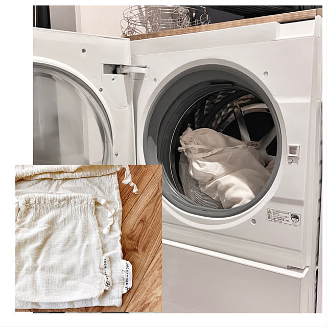 小さなことからコツコツと,洗濯ネット,3COINS,スリコ,スリコ購入品,マイクロプラスチック問題,100％cotton,サステナブルな暮らし,Bathroom mako2yaaの部屋