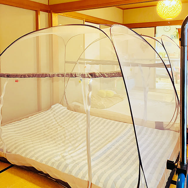 長文ですがすみません！,蚊帳の進化に感動,オシャレ蚊帳生活,ムカデに注意！,和室,Fenjidoor,蚊帳デビューしました,ムカデ対策,折りたたみ式,子供のいる暮らし,Bedroom tomorinの部屋