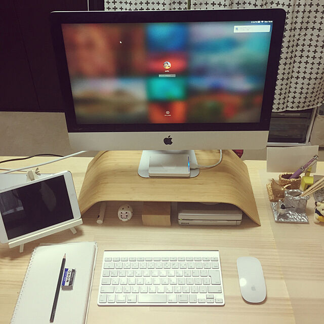 My Desk,デスク周り,Macのある部屋,仕事部屋 yoriの部屋