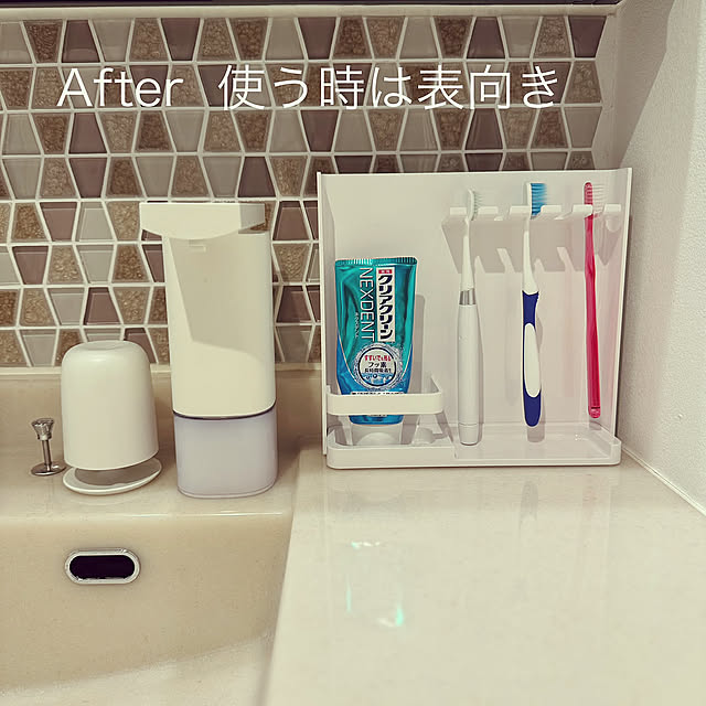 Bathroom,歯ブラシスタンド,山崎実業 tower,４枚投稿,新生活,RCの出会いに感謝♡,イベント参加,すっきり暮らす,マンション暮らし,見て頂きありがとうございます haru29の部屋