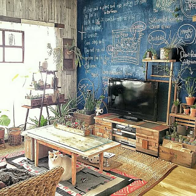 Bathroom,賃貸DIY,古材,黒板塗料,NO GREEN NO LIFE,壁紙や本舗,ねこのいる日常,団地住まい,現状回復,観葉植物,DIY,【植中毒】,リメイク家具 ugの部屋