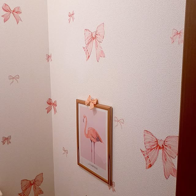 Bathroom,リメイク,みなさんのお家のこだわりに感心しています,皆さんの魅せ方に感心しています✧,いいね!フォローありがとうございます✧,感謝永遠に♡*⃝̣◌⑅⃝◍♡◌*,ゆっくり少しずつ出不精になるお部屋✩.*,心地よく暮らす,せまくても諦めない！,リボンが好き,ピンクが好き,日々に感謝,おうち大好き♡ SweetFlow.の部屋