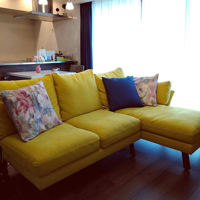 Lounge,ソファ,1LDK,1LDK 1人暮らし,カリモクソファー,カリモク,マハラム,UW52,L字ソファ,L字ソファー,オックスアイ matildaの部屋