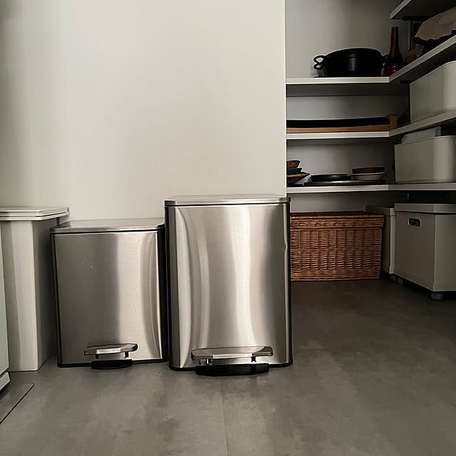 Kitchen,KEYUCA ダストボックス,ごみ箱,無印良品 ゴミ箱,ケユカ ゴミ箱,無印良品 収納ボックス,ステンレス ゴミ箱,2024.6.21 mag掲載 nn-homeの部屋