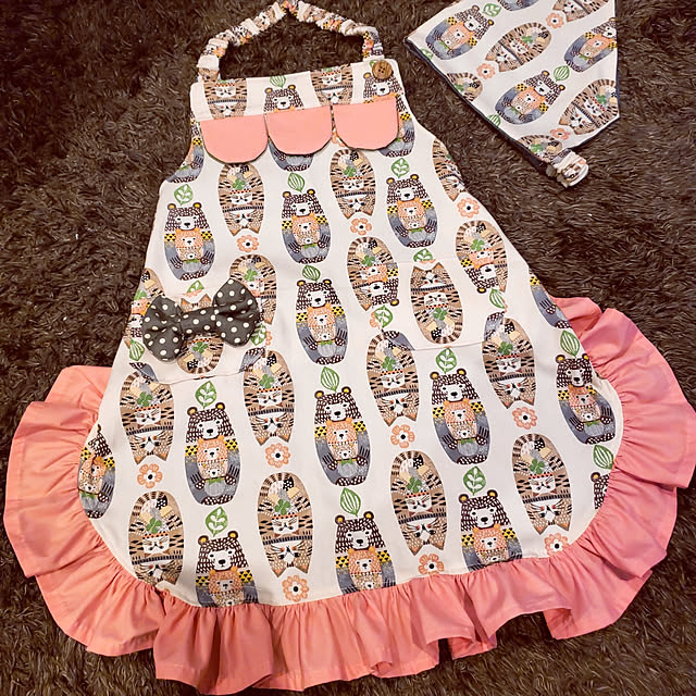 Kitchen,ハンドメイド,エプロン,ミシンで作成,クッキング,娘のエプロン miruhomeの部屋