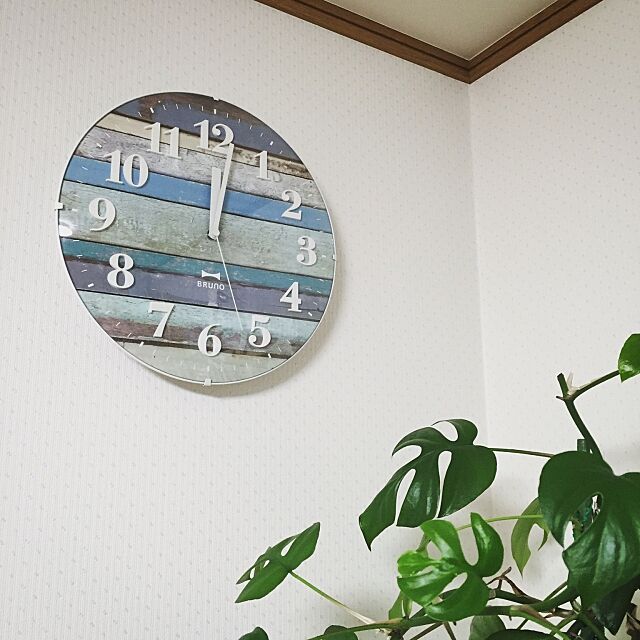 Lounge,時計,モンステラ,海を感じるインテリア kanamiの部屋