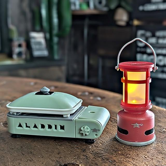 My Desk,ミニチュア,フィギュア,アウトドア,セレクション,全5種,Aladdin,ランタンスピーカー,ポータブルガスホットプレートプチパン,ガチャガチャ,2枚投稿です♡,キャラクター,可愛い,可愛すぎるデザイン,ベアブリック,フィギュア収集,楽しく行こう,GETできました,ディスプレイ,オブジェ,いまトピ掲載ありがとうございます♡,ルームクリップデイリー掲載ありがとう momozouの部屋