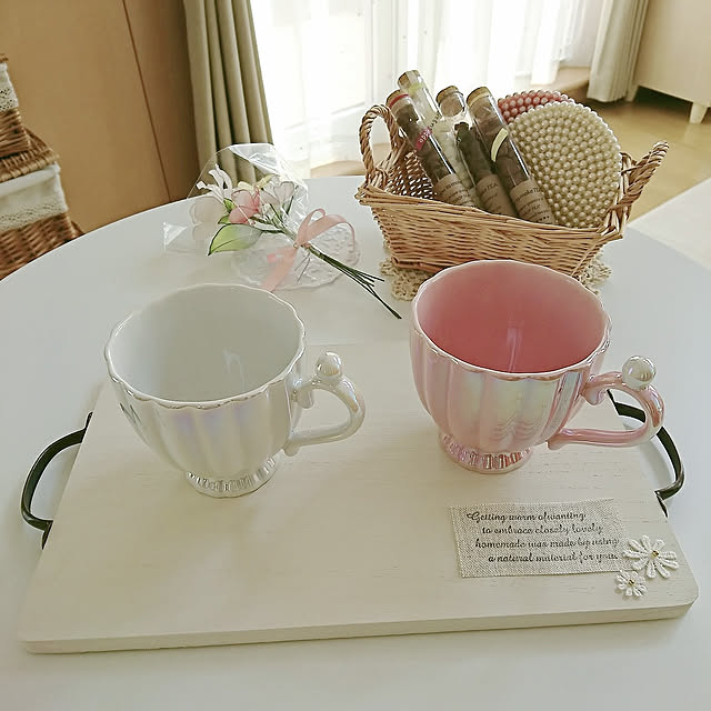My Desk,マグカップ,ナチュラル,手作りトレイ,ピンク大好き♡,パールも好き♡,Francfranc,かご大好き,いいね、フォロー本当に感謝です♡,いつもありがとうございます♡,見てくださりありがとうございます♡,すきなものに囲まれた暮らし yukaの部屋