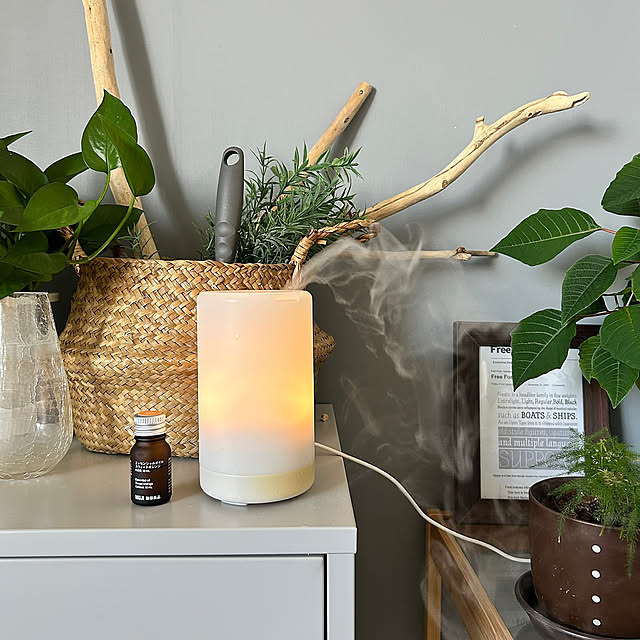 My Shelf,香りが好き,無印良品アロマディフューザー,無印良品,香りのある暮らし,心地よい暮らし,ときめきアイテム,IKEA,植物が好き,すっきり暮らす,癒し♡,お気に入りの場所 nekomiの部屋