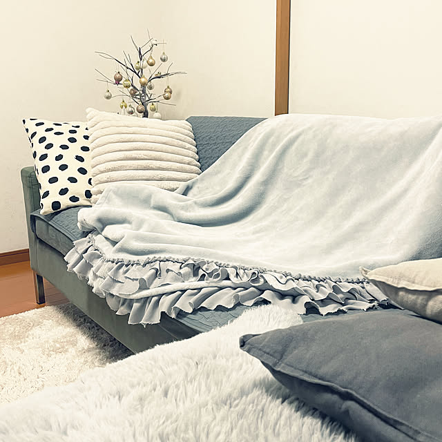 Lounge,ゆっくりしてます,ごろごろまったり♡,グレーインテリア,アイラーセンソファー,アクタス,Francfranc,ブランケット kawauso15の部屋