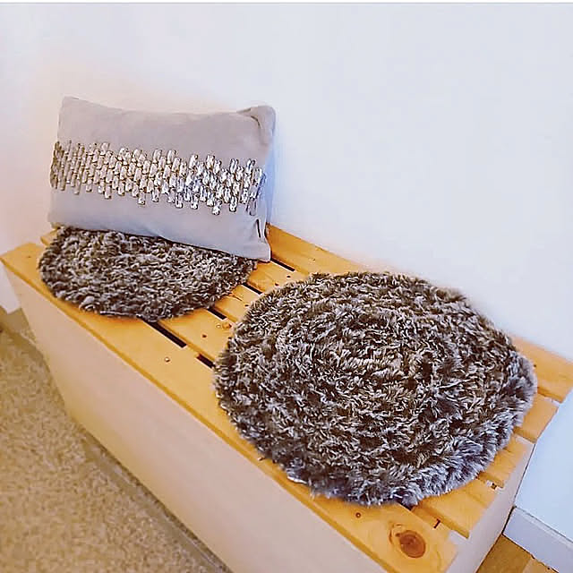 Entrance,新生活,団地暮らし,シンプルな暮らし,団地インテリア,シンプルインテリア,シンプルライフ,セリア,毛糸,ドリームキャット,ハンドメイド,チェアパッド waniwaniの部屋