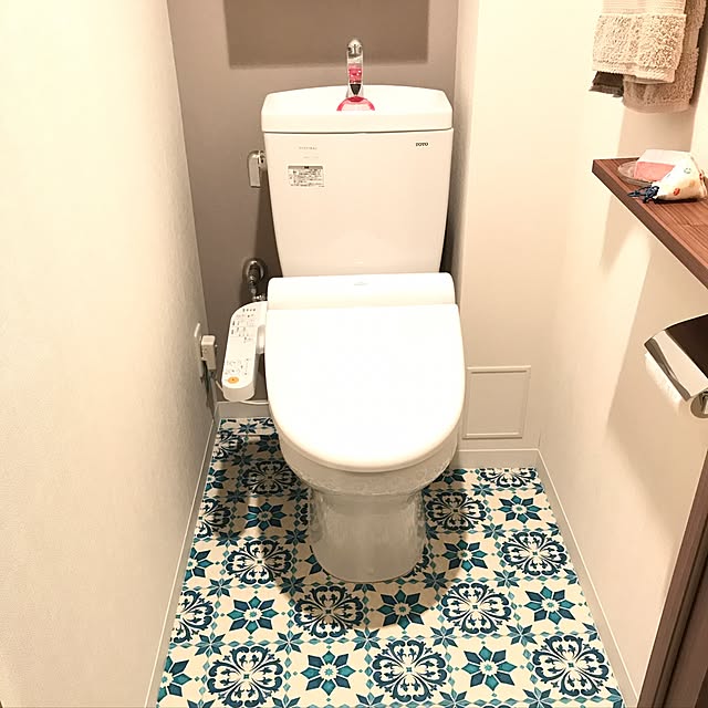 Bathroom,壁紙本舗,クッションフロア,トイレインテリア,トイレの床,トイレ,DIY,壁紙屋本舗 nasastyleの部屋