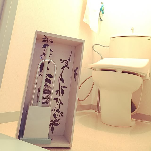 Bathroom,そうめんの箱リメイク,ウォールステッカー,セリア,DIY,ナチュラル,いいね！ありがとうございます◡̈♥︎ ponzukinの部屋