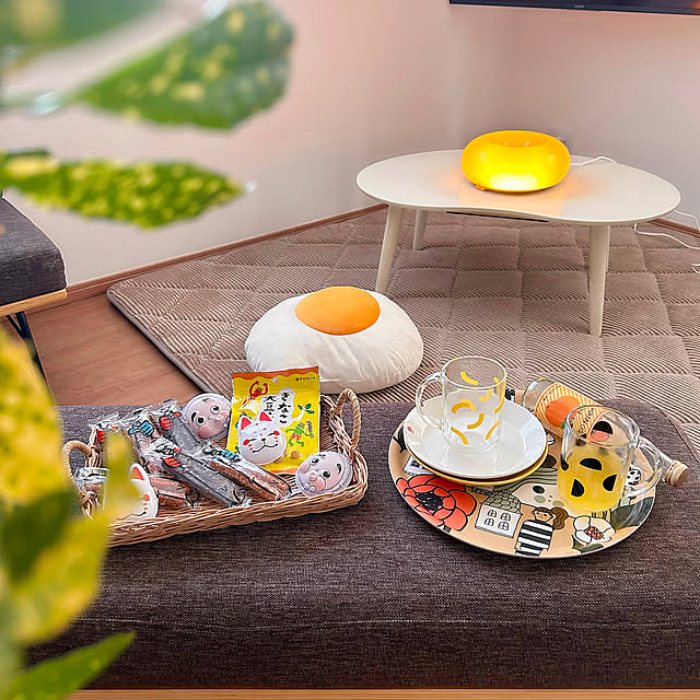 Lounge,ラグ,イケヒコ,unico,マグカップ,IKEA,ニトリ,3COINS,カルディ,KALDI,節分,イッタラティーマ,いいね、フォロー本当に感謝です♡,スリコ,マリメッコ,marimekko,クッション,テーブルランプ bubueの部屋