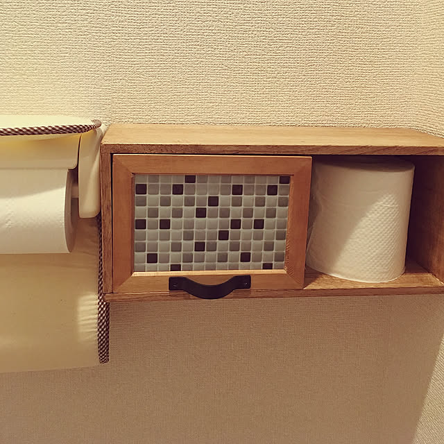 Bathroom,トイレットペーパー収納,ダイソー,100均,DIY,セリア,フォトフレーム minase0の部屋