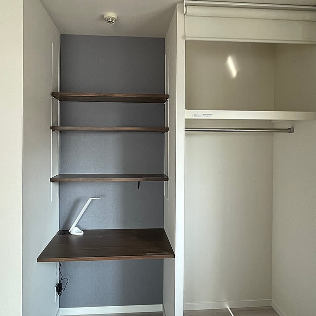 My Desk,デスク,南海プライウッド,南海プライウッド　棚,Panasonic建材,マグネットボード,造作棚,押入れデスク,押入れリメイク,押入れ,リフォーム,アクセントクロス,子供部屋,住宅設備 mmmaの部屋