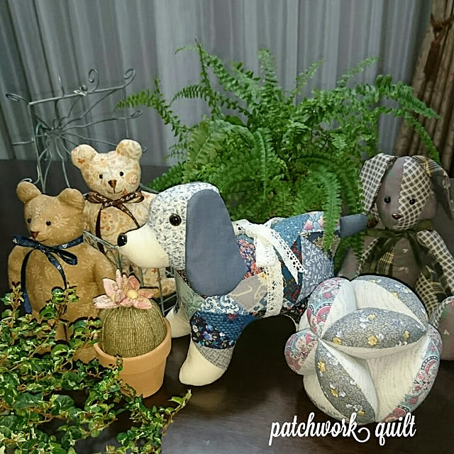 Kitchen,観葉植物,みどりのある暮らし,キルトのある部屋,パッチワーク,パッチワークキルト,手作りサボテン,端切れ布,ハンドメイド,布で動物作り misaの部屋