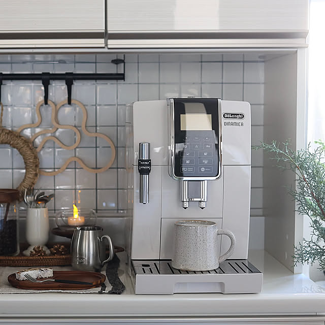 Kitchen,コメントお気遣いなく♡,オシャレ家電,キッチン家電,全自動エスプレッソマシン,全自動コーヒーマシン,全自動コーヒーメーカー,デロンギコーヒーメーカー,家電,シンプル,ディスプレイ,北欧,北欧インテリア tomoccoの部屋