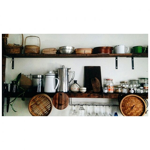 My Shelf,DIY,見せる収納,古道具,手作り,器 miyoの部屋