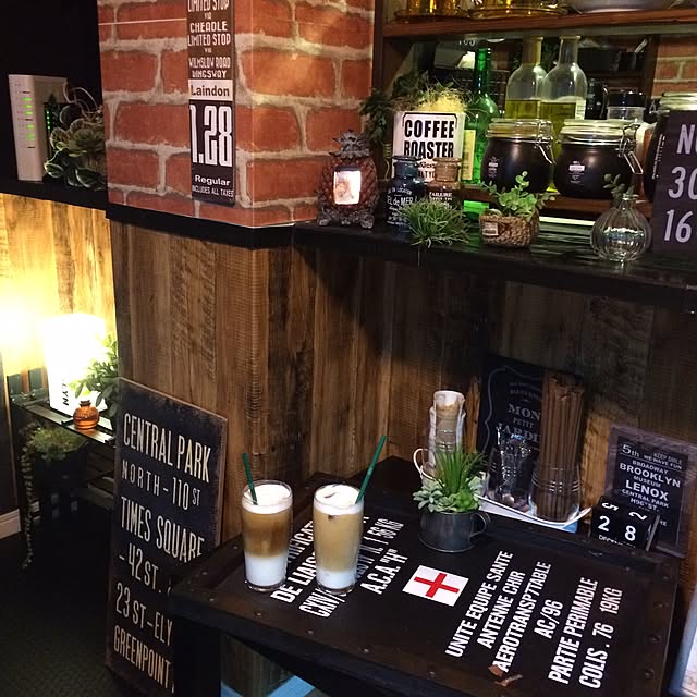 お洒落でかっこいい!男前なカフェ風インテリアのお部屋