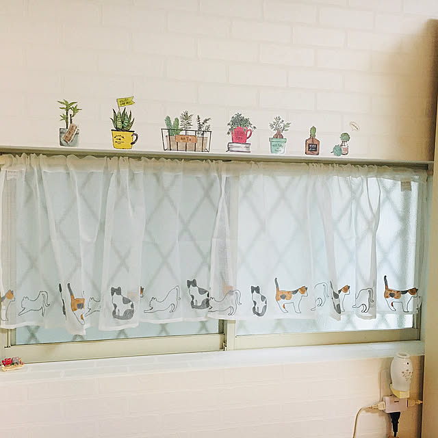DAISO200円商品,DAISO200,カーテン,Kitchen moyuhiの部屋