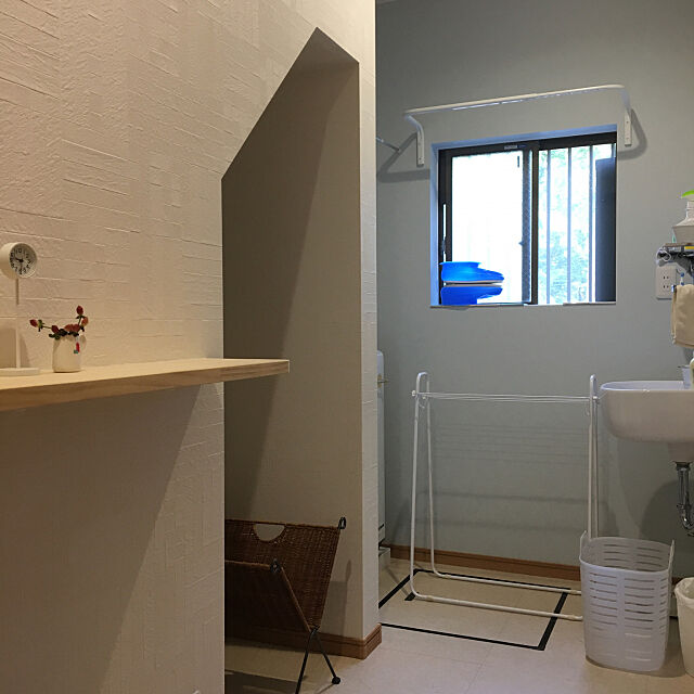 スロップシンク,無印良品,サンゲツ壁紙,Bathroom,リノベーション sa-yaの部屋