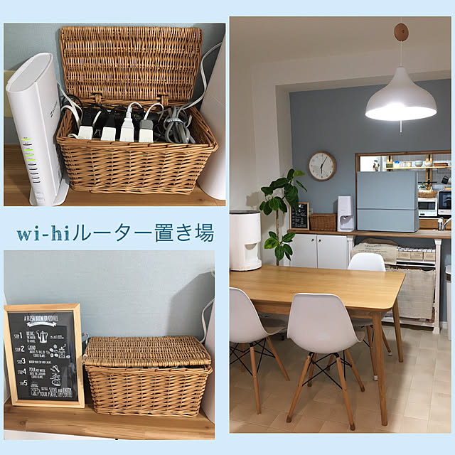 L型プラグ,100均,カゴ収納,Wi-Fi収納,Wi-Fi置場,Wi-Fiルーター隠し,Wi-Fiルーター ,My Shelf,ダイソー,壁紙 akezouの部屋