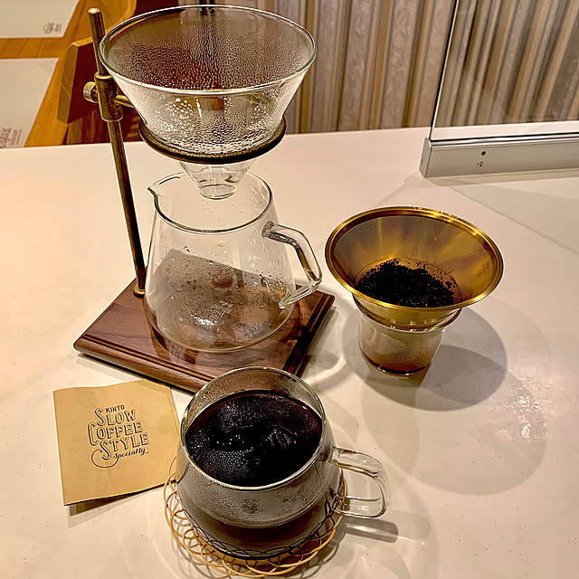 のんびりほっこり,自分時間,朝時間,早起き,ルーティーン,秋を味わおう♡,秋,美味しい珈琲を,Kitchen,KINTO ブリューワースタンドセット,くつろぎ空間 koko_hikaの部屋