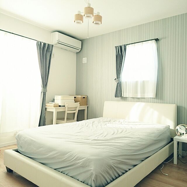 Bedroom,ニトリ,ニトリのカーテン,ニトリのベッド comiの部屋