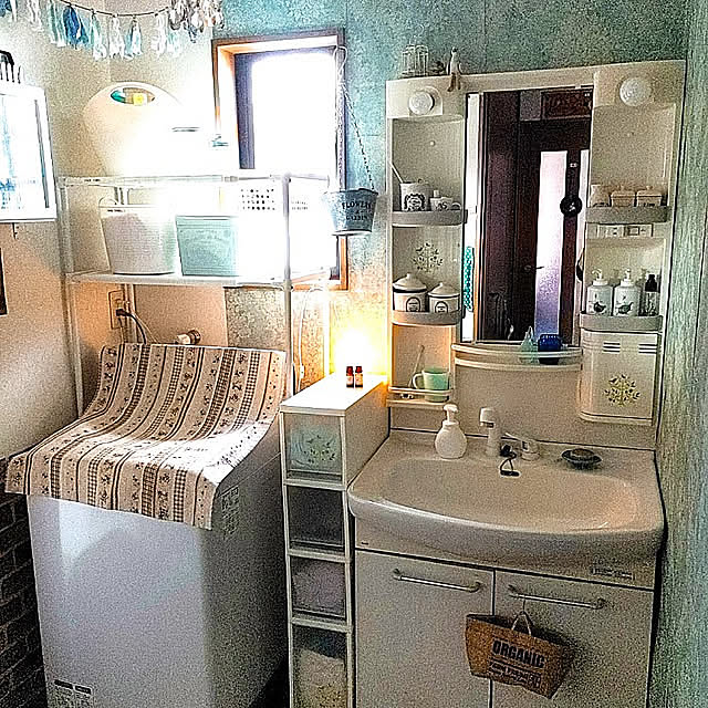 Bathroom,衣装ケース,ニトリ,ガーランド,隙間収納 RUNの部屋