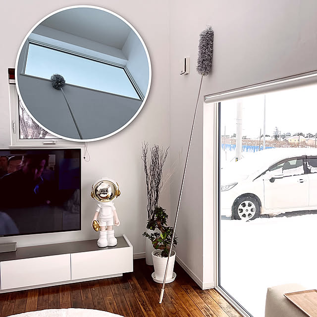 丸窓もあるよ,FIX窓,大掃除,ホワイトインテリア,雪化粧,いつもいいねありがとうございます♡,漆喰壁,On Walls hanahana1444の部屋