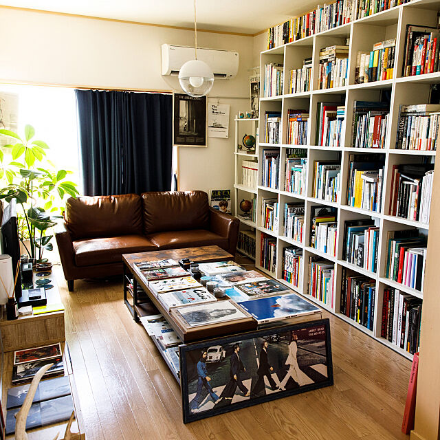 ソファ,カフェ風,観葉植物,本棚,Lounge,一人暮らし Koutaの部屋