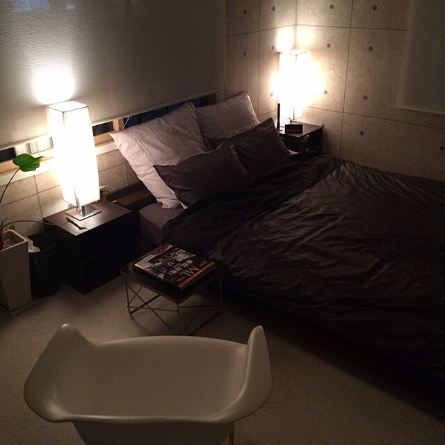 Bedroom,ホテルライク,間接照明,イームズ,シンプルモダンインテリア nobuの部屋