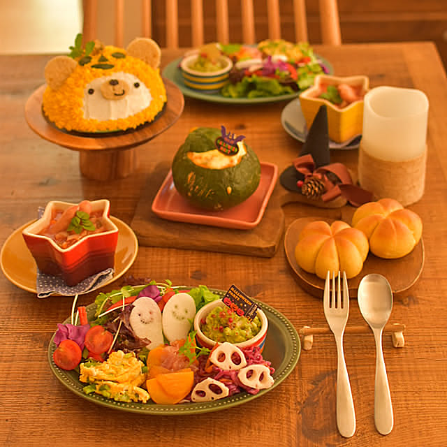 ハロウィンランチ,夫婦ごはん,ハロウィンごはん,おうちごはん,テーブルコーディネート,ハロウィンテーブルコーデ,ハロウィンテーブルコーディネート,ハロウィン,二人暮らし,ケーキ作り,ハロウィンケーキ,アラフォー主婦,おうちカフェ,かぼちゃケーキ,HALLOWEEN,おうち時間,ハロウィンパーティー,暮らし,アラフォー夫婦,二人暮らしのインテリア mikigumaの部屋