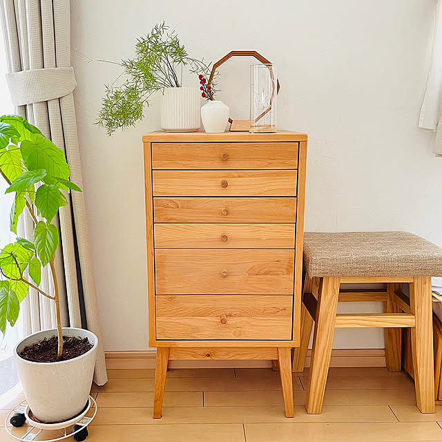 Lounge,北欧,ナチュラル,ナチュラルモダン,チェスト,アルダー材の家具,アルダー材,ベルメゾン,家具 akmama_khの部屋