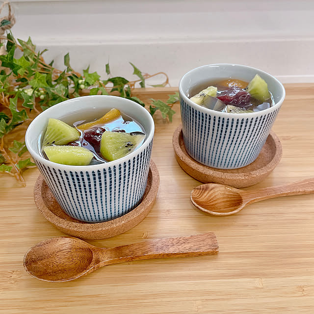 Kitchen,小ぶりなサイズ,定番の縦ライン,茶碗蒸しにも丁度いいかも,出番が多い,古風な佇まい,110円,和スイーツにピッタリ,フリーカップ,和食器,DAISO購入品,ダイソー,買ってよかったもの,和テイスト,夏,RCの皆さまに感謝♡,RCの出会いに感謝♡,和スイーツ,和カフェ風,感謝です♡,4枚投稿,あんみつ miyuの部屋