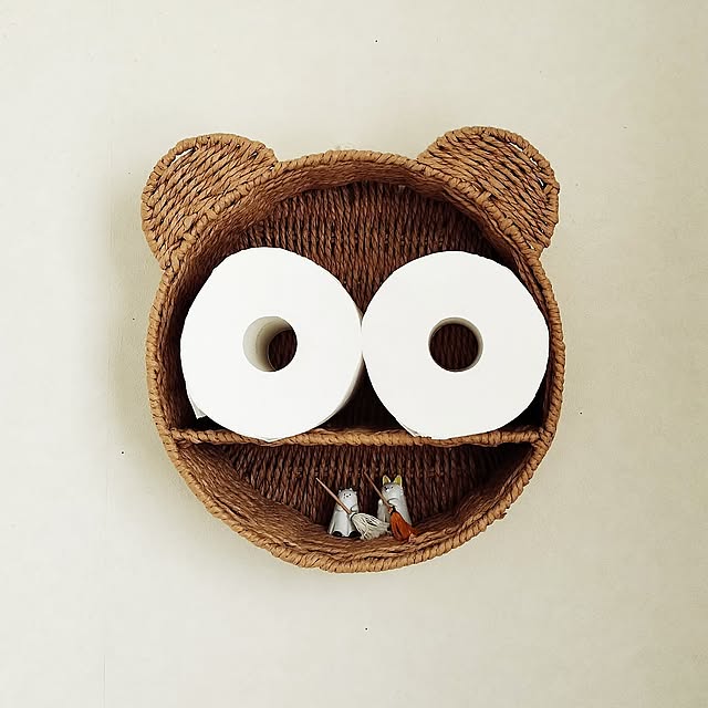 Bathroom,壁面収納,くまさんのシェルフ,ウォールシェルフ,トイレットペーパー収納 JKの部屋