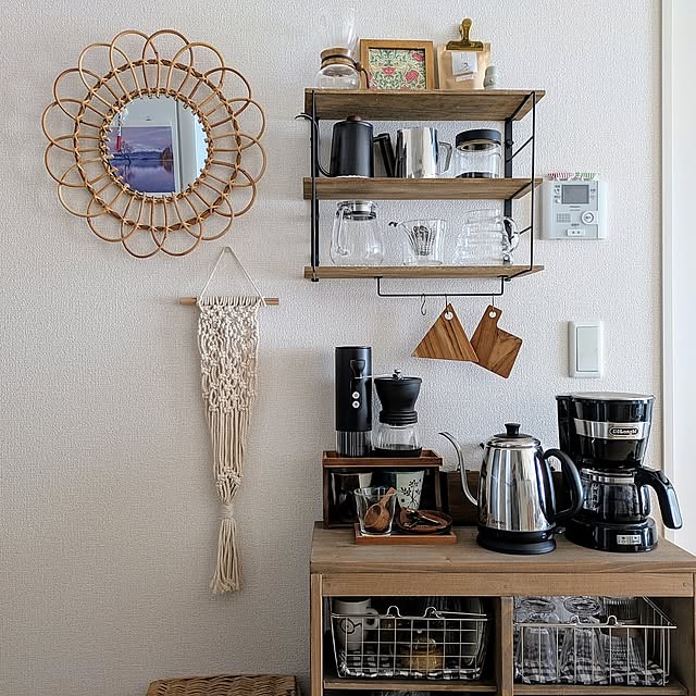 My Shelf,飾り棚,DIY,コーヒーメーカー,coffee,コーヒーグッズ,ウォールシェルフ komuの部屋