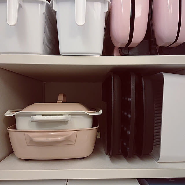 Kitchen,収納,無印良品,アクリル収納スタンド,BRUNOホットプレートグランデサイズ,ホットプレート,ホットプレート収納 yucca.の部屋