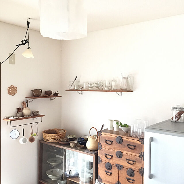 Kitchen,少しずつ,大掃除,食器棚,和箪笥,古家具,シンプル,シンプルな暮らし zuiiの部屋