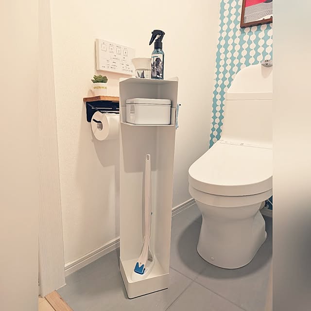 Bathroom,トイレブラシ収納,トイレ収納,トイレブラシ,山崎実業,山崎実業 tower,山崎実業 タワー,スリムトイレラック figaroの部屋