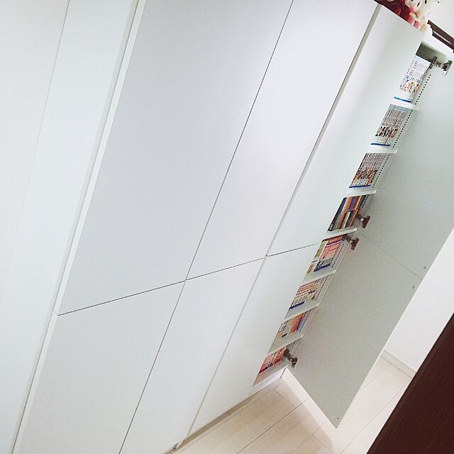 My Shelf,収納,単行本,漫画,廊下,本棚,シンプル 白,ホワイト,シンプル,ホワイトインテリア yuyumokoの部屋