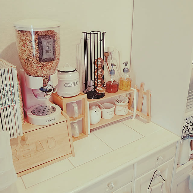 Kitchen,RoomClipショッピング,夏のスペシャルクーポン,カフェコーナー,tosca,購入品,キッチンラック mami3725の部屋