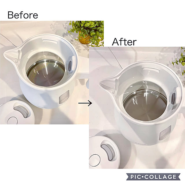 電気ポット,大掃除,寒い…,コメントお気遣いなく♡,掃除pic.ばかりですみません,お掃除記録,Kitchen,電動ポット洗浄,クエン酸お掃除,クエン酸 sasaeriの部屋