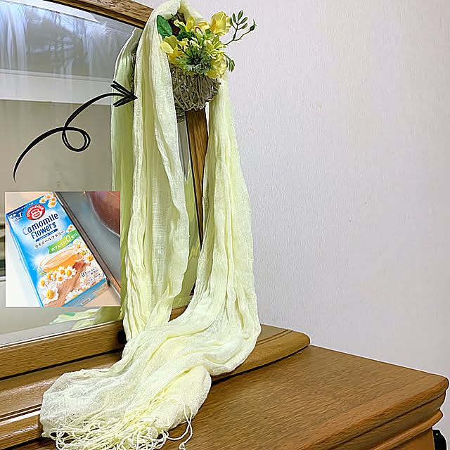 Bedroom,初めての草木染め　カモミール,ナチュラル素材,いいね、フォローに感謝です.｡.:*♡,いいねと、フォローの押し逃げすみません！,4枚同時投稿してます eshinobumの部屋