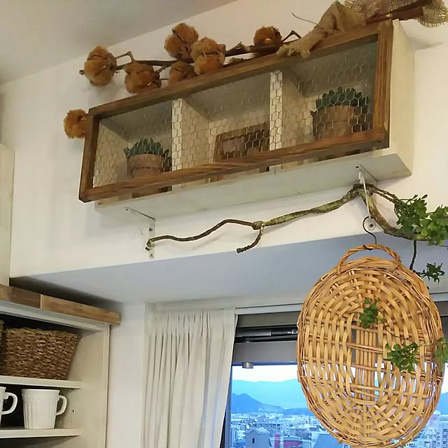 ダイソー,DIY棚,端材リメイク,いなざうるす屋さん,かご flannel.の部屋
