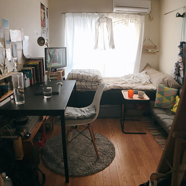 Bedroom,IKEA,無印良品,一人暮らし,ニトリ,6畳,ワンルーム cojicojiの部屋