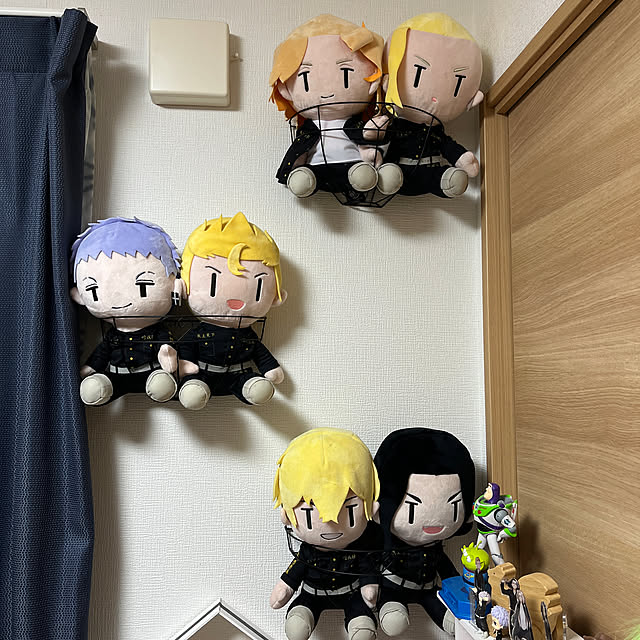 東京リベンジャーズ,DAISOワイヤーバスケット,Daiso,ぬいぐるみディスプレイ,ぬいぐるみ収納,ぬいぐるみ,On Walls R.S.Kの部屋