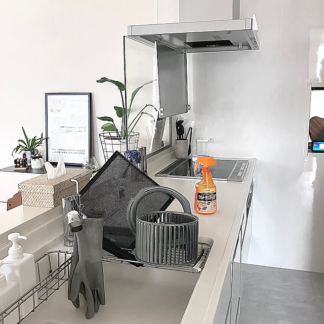 Kitchen,油汚れ掃除,クイックルストロング,花王,ウルトラオレンジクリーナー,レンジ周り,掃除,ベストタイミング,レンジフードの掃除,シロッコファン掃除,シロッコファン,夏の暮らし準備,IHコンロの掃除,リンレイ,モニター応募投稿 mako2yaの部屋