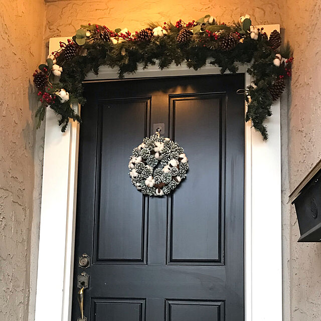 クリスマスリース 玄関ドア,ナチュラル,クリスマス,クリスマスツリー,海外インテリア,クリスマスディスプレイ Sassy4111の部屋